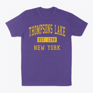 Thompsons Lake New York Classic Established Classic Dad T-Shirt