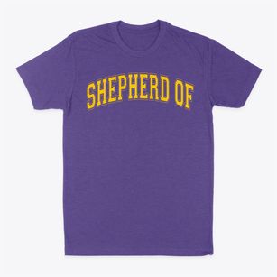 Shepherd Of The Mountains Lutheran Varsity Arch Classic Dad T-Shirt