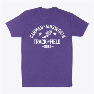 Carman-ainsworth High School Track and Field Classic Dad T-Shirt