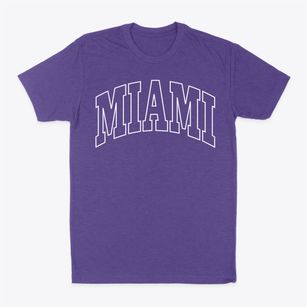 Miami Florida Trendy Block Classic Dad T-Shirt
