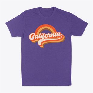  California Retro Rainbow Classic Dad T-Shirt