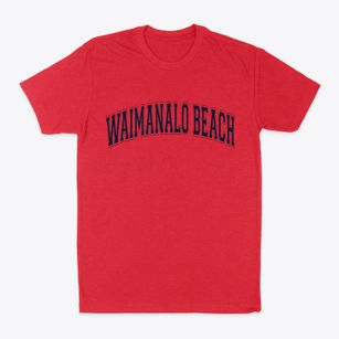 Waimanalo Beach Hawaii Varsity Classic Dad T-Shirt
