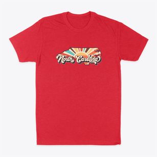  North Carolina Retro Art Classic Dad T-Shirt