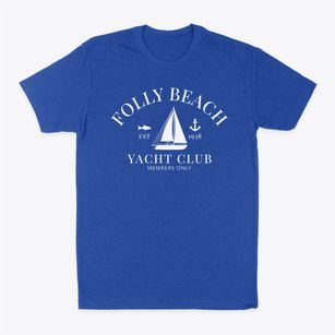 Folly Beach South Carolina Yacht Club Classic Dad T-Shirt