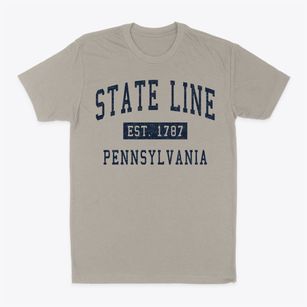 State Line Pennsylvania Classic Established Classic Dad T-Shirt