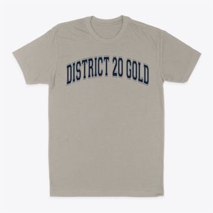 District 20 Gold Varsity Arch Classic Dad T-Shirt