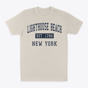 Lighthouse Beach New York Classic Established Classic Dad T-Shirt