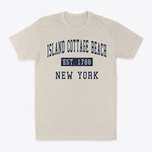 Island Cottage Beach New York Classic Established Classic Dad T-Shirt