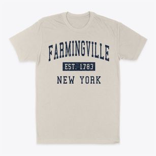 Farmingville New York Classic Established Classic Dad T-Shirt