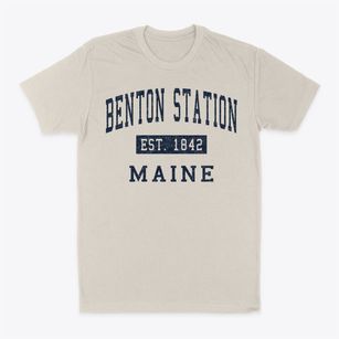 Benton Station Maine Classic Established Classic Dad T-Shirt