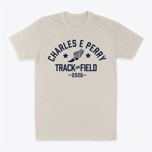 Charles E Perry Elementary School Track and Field Classic Dad T-Shirt