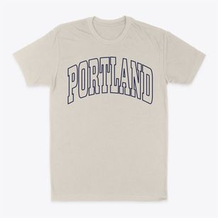 Portland Maine Trendy Block Classic Dad T-Shirt