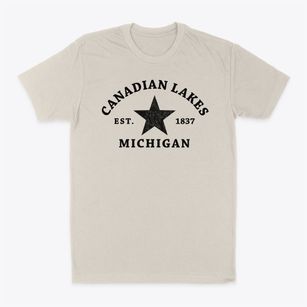Canadian Lakes Michigan Star Classic Dad T-Shirt