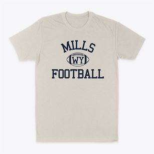 Mills Wyoming Football Classic Dad T-Shirt