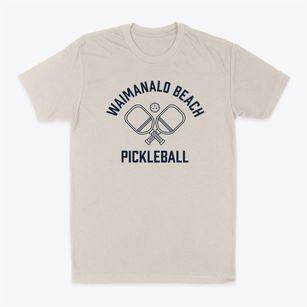 Waimanalo Beach Hawaii Pickleball Classic Dad T-Shirt