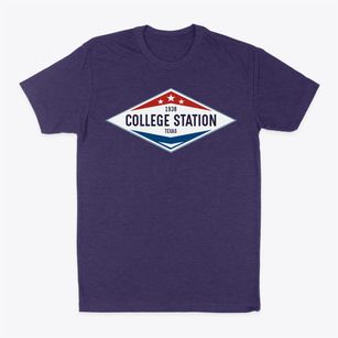 College Station Texas Diamond Star Classic Dad T-Shirt