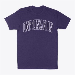 Ontonagon Michigan Trendy Block Classic Dad T-Shirt