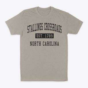 Stallings Crossroads North Carolina Classic Established Classic Dad T-Shirt