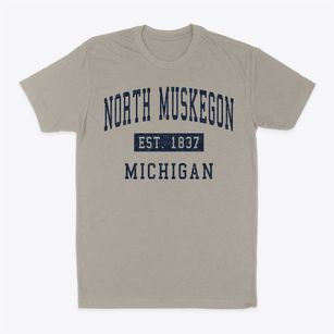North Muskegon Michigan Classic Established Classic Dad T-Shirt