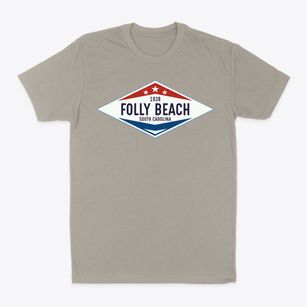 Folly Beach South Carolina Diamond Star Classic Dad T-Shirt