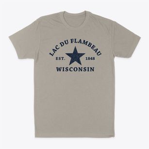 Lac Du Flambeau Wisconsin Star Classic Dad T-Shirt