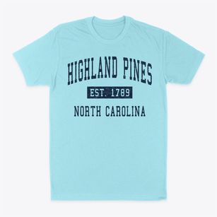 Highland Pines North Carolina Classic Established Classic Dad T-Shirt