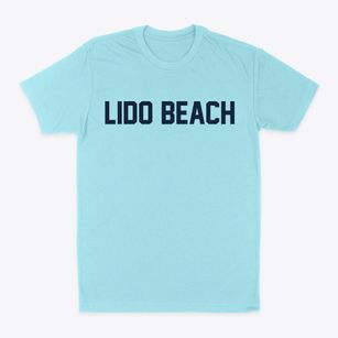 Lido Beach New York Classic Block Classic Dad T-Shirt
