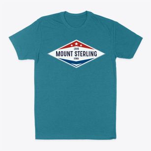 Mount Sterling Iowa Diamond Star Classic Dad T-Shirt