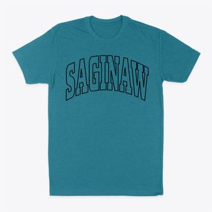 Saginaw Michigan Trendy Block Classic Dad T-Shirt