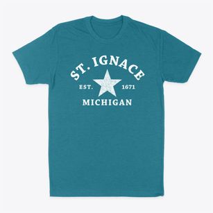 St. Ignace Michigan Star Classic Dad T-Shirt