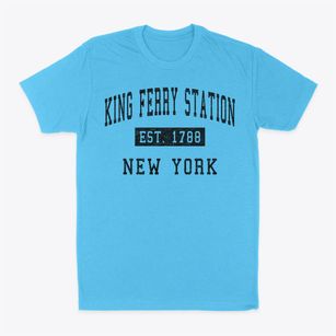 King Ferry Station New York Classic Established Classic Dad T-Shirt