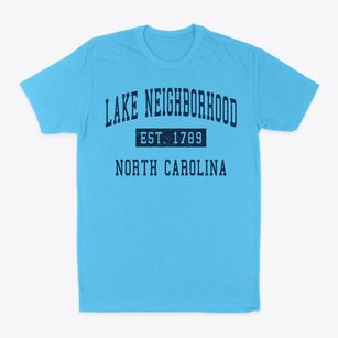 Lake Neighborhood North Carolina Classic Established Classic Dad T-Shirt