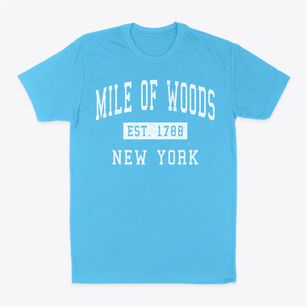 Mile Of Woods New York Classic Established Classic Dad T-Shirt