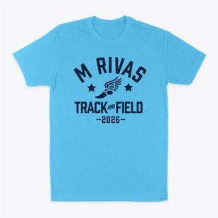 M Rivas Elementary School Track and Field Classic Dad T-Shirt