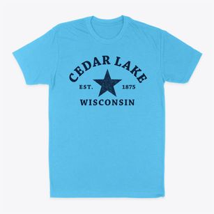 Cedar Lake Wisconsin Star Classic Dad T-Shirt