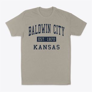 Baldwin City Kansas Classic Established Classic Dad T-Shirt