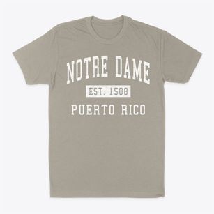 Notre Dame Puerto Rico Classic Established Classic Dad T-Shirt
