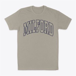 Milford Massachusetts Trendy Block Classic Dad T-Shirt