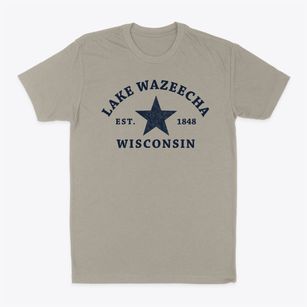 Lake Wazeecha Wisconsin Star Classic Dad T-Shirt