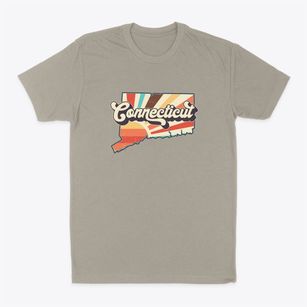  Connecticut Retro Art Classic Dad T-Shirt