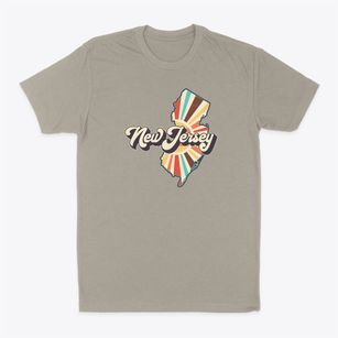  New Jersey Retro Art Classic Dad T-Shirt