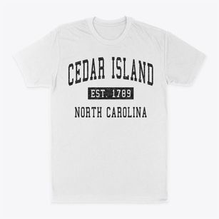 Cedar Island North Carolina Classic Established Classic Dad T-Shirt