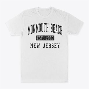 Monmouth Beach New Jersey Classic Established Classic Dad T-Shirt
