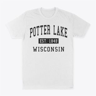 Potter Lake Wisconsin Classic Established Classic Dad T-Shirt