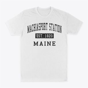 Machiasport Station Maine Classic Established Classic Dad T-Shirt