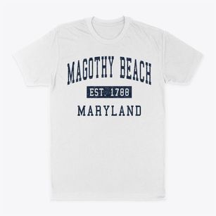 Magothy Beach Maryland Classic Established Classic Dad T-Shirt