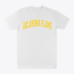 Oklahoma Flame Varsity Arch Classic Dad T-Shirt