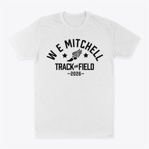 W E Mitchell Junior High School Track and Field Classic Dad T-Shirt