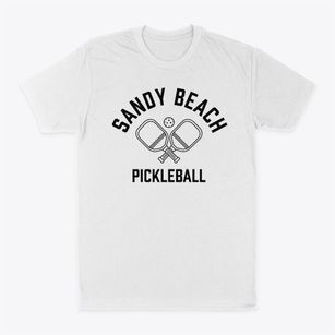 Sandy Beach Connecticut Pickleball Classic Dad T-Shirt