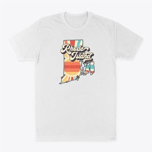  Rhode Island Retro Art Classic Dad T-Shirt